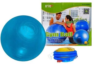 Gimnastikos kamuolys su pompa, 75 cm, mėlynas kaina ir informacija | Gimnastikos kamuoliai | pigu.lt