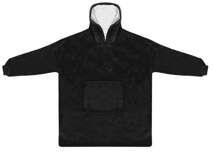 Juodas pledas su rankovėmis цена и информация | Originalūs džemperiai | pigu.lt