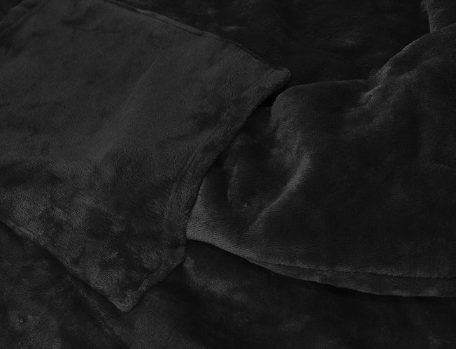 Juodas pledas su rankovėmis kaina ir informacija | Originalūs džemperiai | pigu.lt