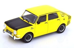 Simca 1000 Rallye 2 1970 Yellow/Black WHITEBOX 1:24 WB124153 цена и информация | Коллекционные модели автомобилей | pigu.lt