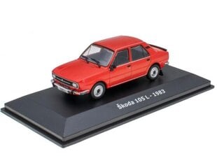 Škoda 105 L - 1983 Red HACHETTE 1:43 ADD134 kaina ir informacija | Kolekciniai modeliukai | pigu.lt