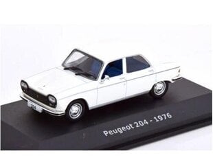 Peugeot 204 - 1976 White HACHETTE 1:43 ADD154 kaina ir informacija | Kolekciniai modeliukai | pigu.lt