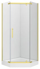 Dušo kabina Liveno Rubi Gold, 80x80x195 cm kaina ir informacija | Dušo kabinos | pigu.lt