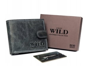 Мужской бумажник из натуральной кожи Always Wild, черный цена и информация | Мужские кошельки | pigu.lt