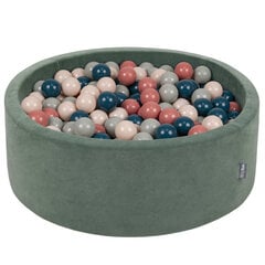 Kamuoliukų baseinas KiddyMoon Velvet Ball Pool 90x30 cm, 200 kamuoliukų, žalias kaina ir informacija | Žaislai kūdikiams | pigu.lt