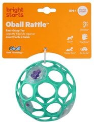 Kamuolys su barškučiu Oball 10 cm, mėlynas, 0m+ цена и информация | Игрушки для малышей | pigu.lt