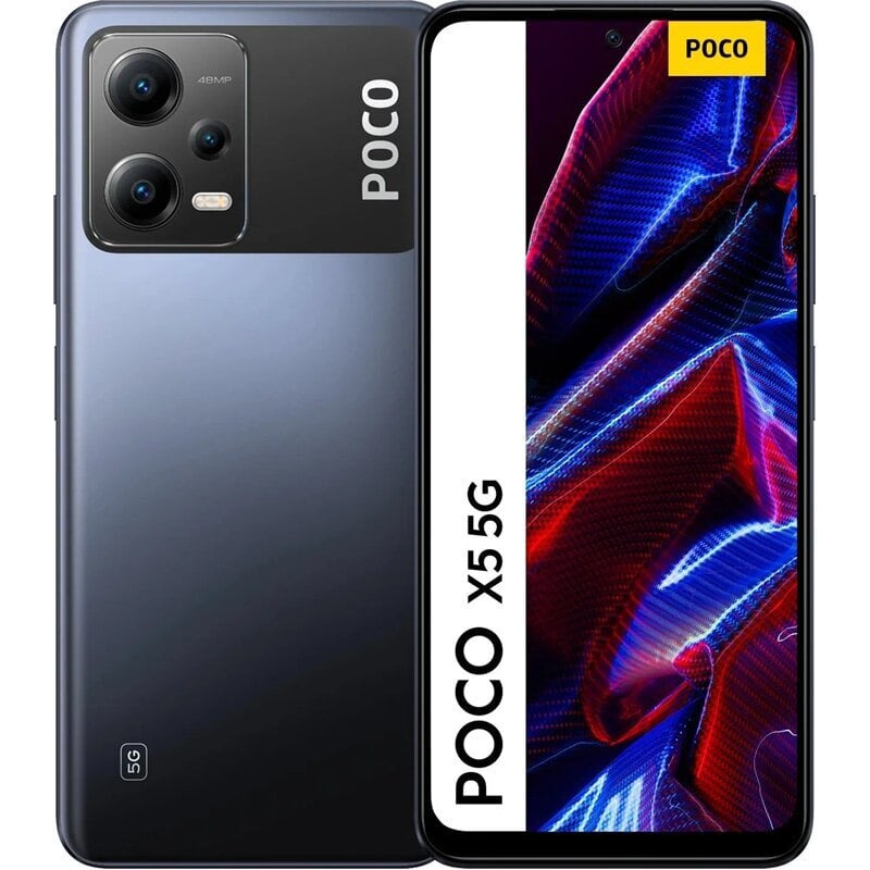 Poco X5 5G 6/128GB MZB0D6OEU Black kaina ir informacija | Mobilieji telefonai | pigu.lt