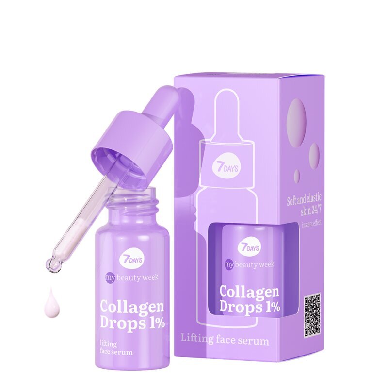 Veido serumas 7 Days Collagen Drops, 20 ml kaina ir informacija | Veido aliejai, serumai | pigu.lt