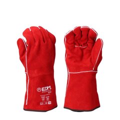 Рабочие перчатки EDM сварщики Красный Хлопок Замшевая кожа Kevlar цена и информация | Рабочие перчатки | pigu.lt