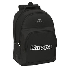 Школьный рюкзак Kappa Black, чёрный, 32 x 42 x 15 cм цена и информация | Школьные рюкзаки, спортивные сумки | pigu.lt