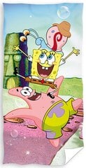 Хлопковое полотенце SpongeBob 70 x 140 цена и информация | Полотенца | pigu.lt