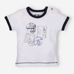 Marškinėliai berniukams Nini, balti kaina ir informacija | Marškinėliai kūdikiams | pigu.lt