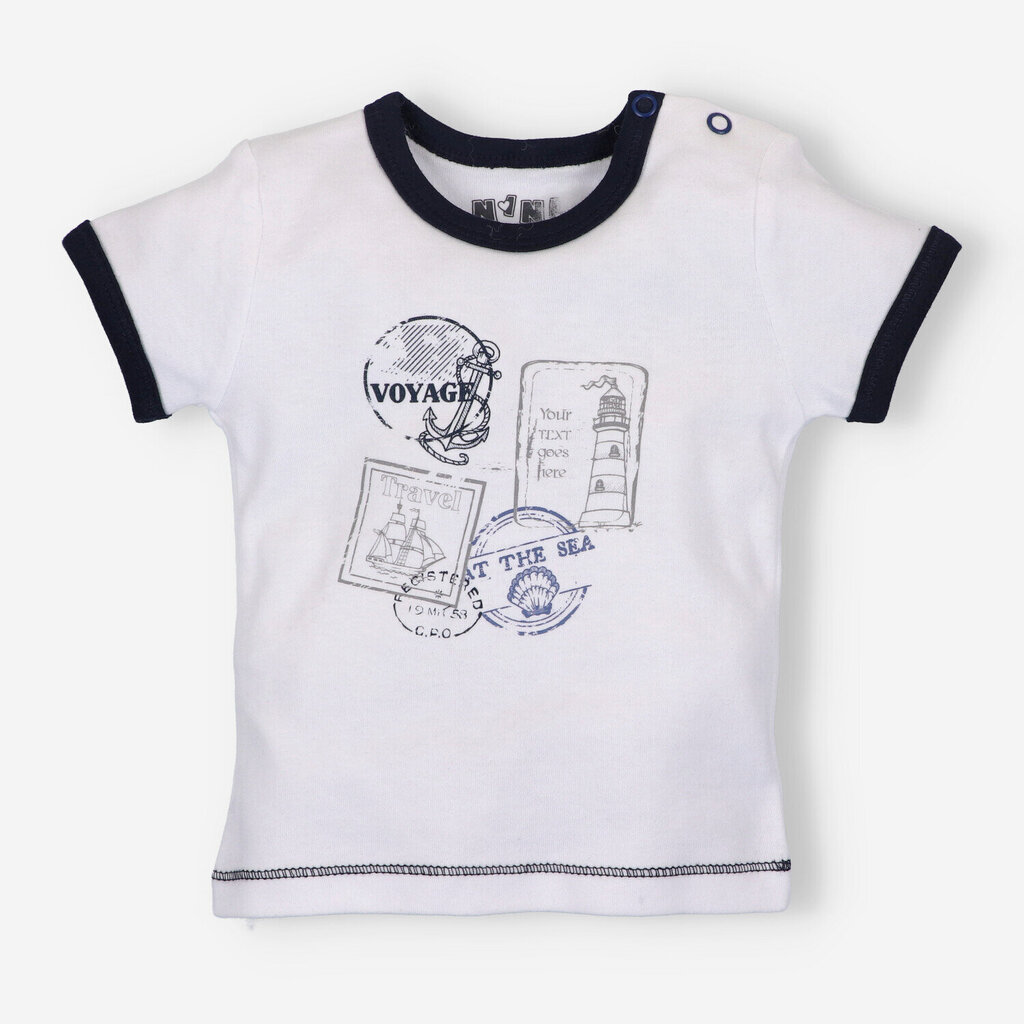 Marškinėliai berniukams Nini, balti цена и информация | Marškinėliai kūdikiams | pigu.lt