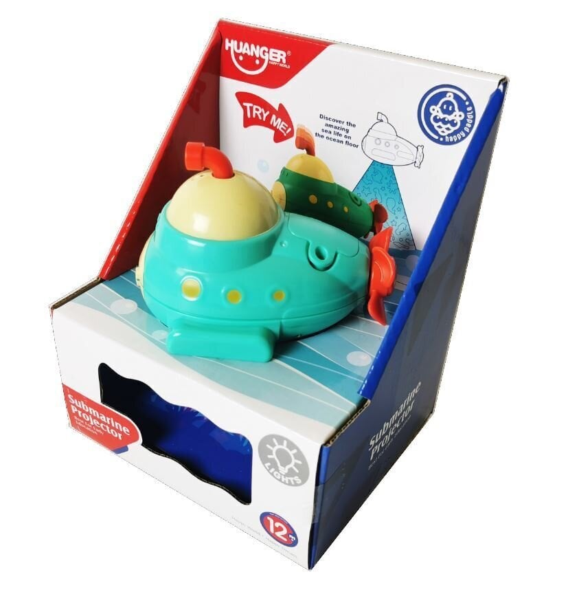 Vonios žaislas Huanger Povandeninis laivas su šviesomis цена и информация | Žaislai kūdikiams | pigu.lt