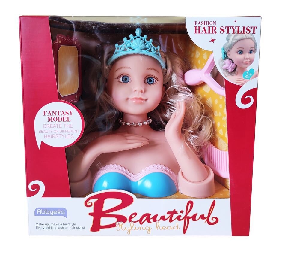 Lėlės galva šukuosenoms (2311) kaina ir informacija | Žaislai mergaitėms | pigu.lt