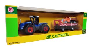 Metalinis traktorius su priekaba ir mašinėle (2766) kaina ir informacija | Žaislai berniukams | pigu.lt