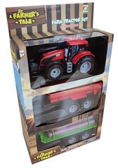 Traktorius su 2 priekabomis (2594) цена и информация | Игрушки для мальчиков | pigu.lt