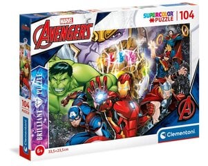 Deimantinė dėlionė Clementoni Marvel Avengers 104 det. 20181 kaina ir informacija | Dėlionės (puzzle) | pigu.lt