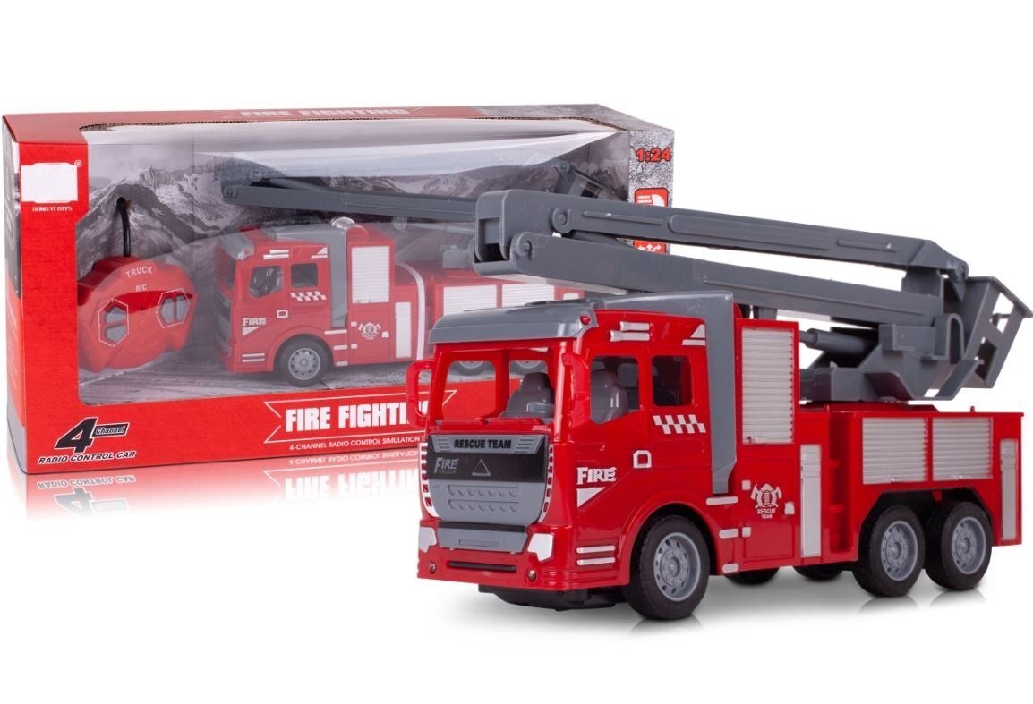 Radijo bangomis valdomas gaisrinės automobilis 22 cm kaina ir informacija | Žaislai berniukams | pigu.lt