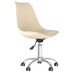 vidaXL Pasukamos valgomojo kėdės, 6vnt., kreminės spalvos, audinys kaina ir informacija | Virtuvės ir valgomojo kėdės | pigu.lt