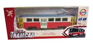 Metalinis tramvajus su garsais ir šviesomis Die Cast, 18 cm kaina ir informacija | Žaislai berniukams | pigu.lt