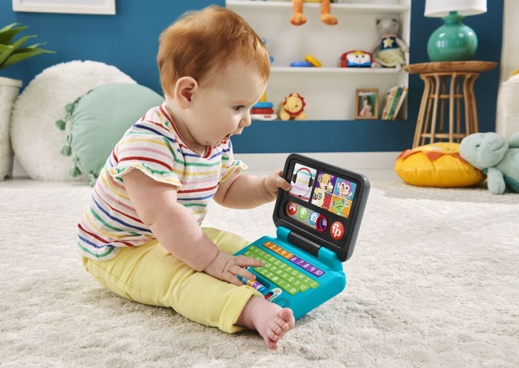 Nešiojamasis kompiuteris vaikams Pažink ir išmok Fisher Price цена и информация | Žaislai kūdikiams | pigu.lt