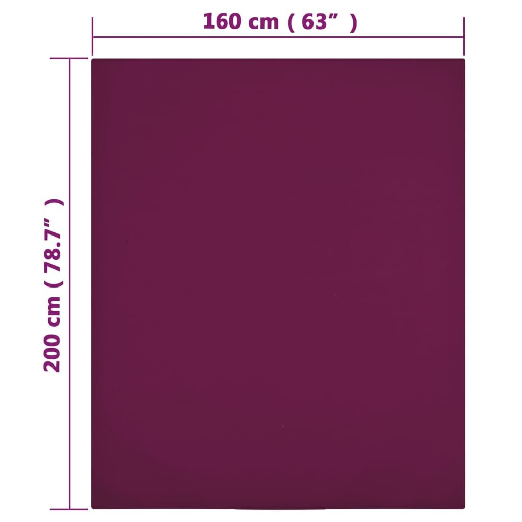 VidaXL paklodė su guma 160x200 cm kaina ir informacija | Paklodės | pigu.lt