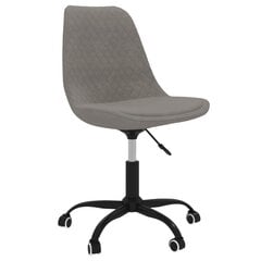 Pasukama biuro kėdė vidaXL, šviesiai pilka kaina ir informacija | Biuro kėdės | pigu.lt