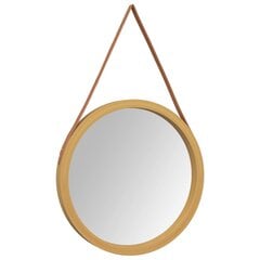 Sieninis veidrodis vidaXL, auksinės цена и информация | Зеркала | pigu.lt