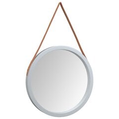 Sieninis veidrodis vidaXL, sidabrinės kaina ir informacija | Veidrodžiai | pigu.lt