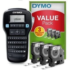 Dymo LabelManager 160 (+ 3 juostelės) kaina ir informacija | Spausdintuvų priedai | pigu.lt