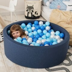 Kamuoliukų baseinas KiddyMoon 90x30 cm, be kamuoliukų, mėlynas kaina ir informacija | Žaislai kūdikiams | pigu.lt