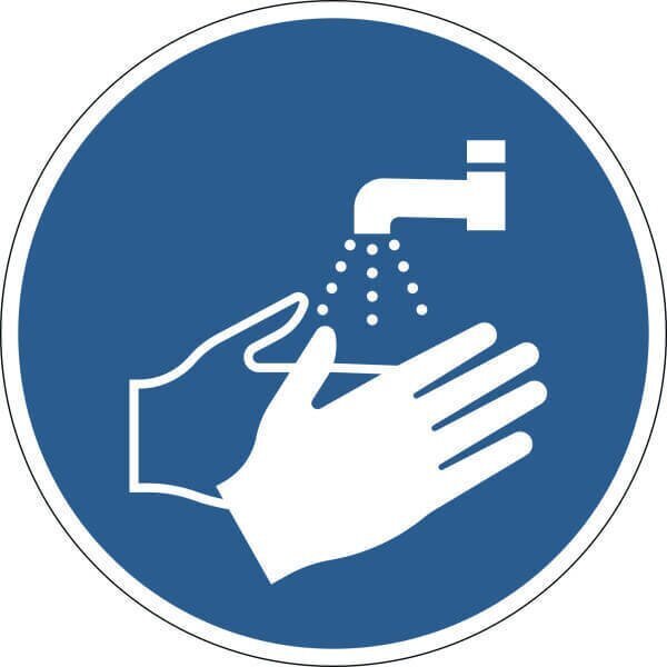 Klijuojamas ženklas Nusiplaukite rankas, Ø43cm цена и информация | Kanceliarinės prekės | pigu.lt