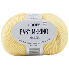 Пряжа Drops Baby Merino 04, 50 г, 175 м. цена и информация | Принадлежности для вязания | pigu.lt