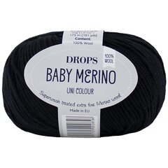 Siūlai Drops Baby Merino 21, 50 g, 175 m. kaina ir informacija | Mezgimui | pigu.lt