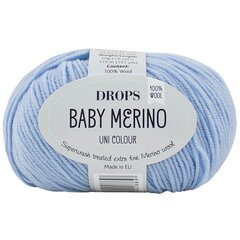 Siūlai Drops Baby Merino 24, 50 g, 175 m. kaina ir informacija | Mezgimui | pigu.lt