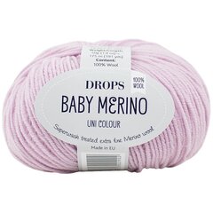 Siūlai Drops Baby Merino 26, 50 g, 175 m. kaina ir informacija | Mezgimui | pigu.lt