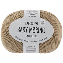 Siūlai Drops Baby Merino 55, 50 g, 175 m. kaina ir informacija | Mezgimui | pigu.lt