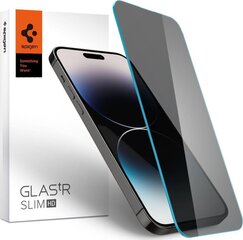 TEMPERED GLASS Spigen GLAS.TR SLIM IPHONE 14 PRO PRIVACY цена и информация | Защитные пленки для телефонов | pigu.lt