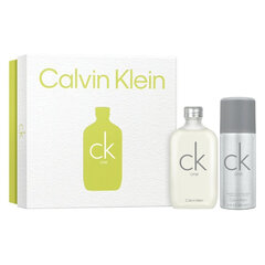 Kosmetikos rinkinys Calvin Klein Ck One vyrams/moterims: Purškiamas dezodorantas 150 ml + EDT tualetinis vanduo 100 ml kaina ir informacija | Kvepalai moterims | pigu.lt