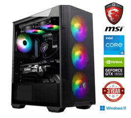 Стационарный компьютер Gamer Ryzen 5 4600G 16GB 256GB SSD NVME 1TB HDD GTX 1650 Windows 10 цена и информация | Стационарные компьютеры | pigu.lt