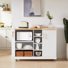 Кухонный шкаф SoBuy FKW105-WN, белый цвет цена и информация | Кухонные шкафчики | pigu.lt