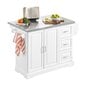 Virtuvinė spintelė SoBuy FKW41-ST, balta/pilka kaina ir informacija | Virtuvinės spintelės | pigu.lt
