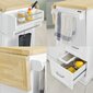 Virtuvinė spintelė SoBuy FKW41-WN, balta/ruda kaina ir informacija | Virtuvinės spintelės | pigu.lt