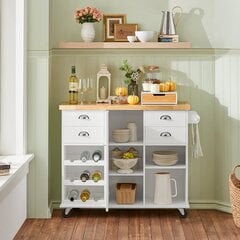 Кухонный шкафчик SoBuy KNL03-WN, белый цена и информация | Кухонные шкафчики | pigu.lt
