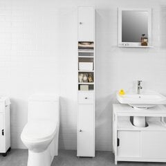 Vonios spintelė SoBuy BZR34-W, balta kaina ir informacija | Vonios spintelės | pigu.lt