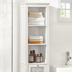 Шкаф для ванной SoBuy BZR36-W, белый цена и информация | Шкафчики для ванной | pigu.lt
