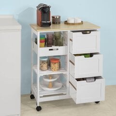 Кухонный шкафчик SoBuy FKW79-W, белый цена и информация | Кухонные шкафчики | pigu.lt