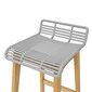 Kėdė SoBuy FST76-HG, ruda/pilka kaina ir informacija | Virtuvės ir valgomojo kėdės | pigu.lt