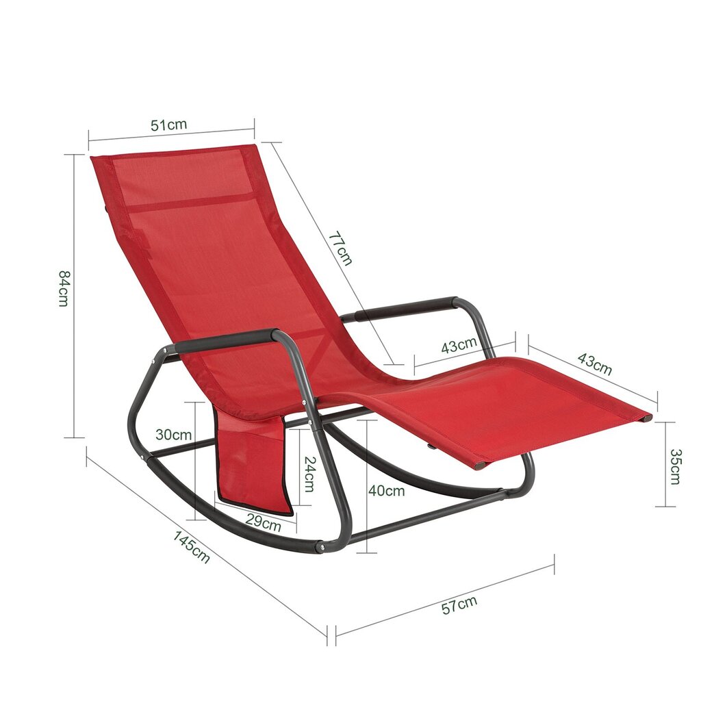 Gultas SoBuy OGS47-R, raudonas kaina ir informacija | Gultai | pigu.lt